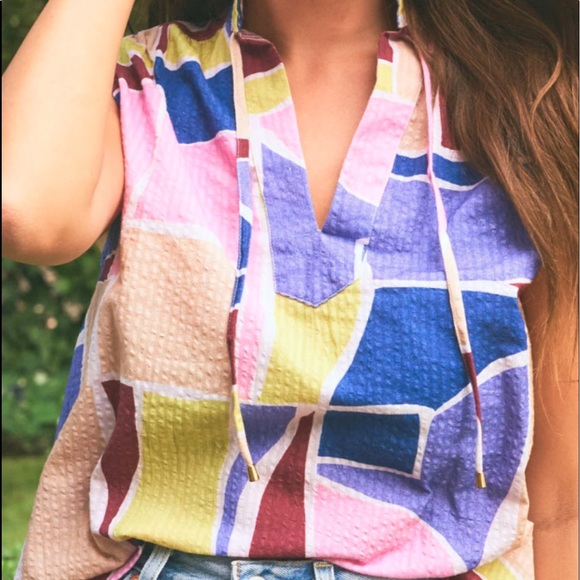 Anthropologie The Odell’s Helen Sleeveless Top in Mosaic